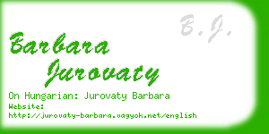 barbara jurovaty business card